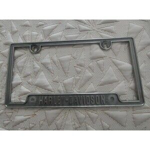 Harley-Davidson Bar & Shield with  Metal Car License Plate Frame